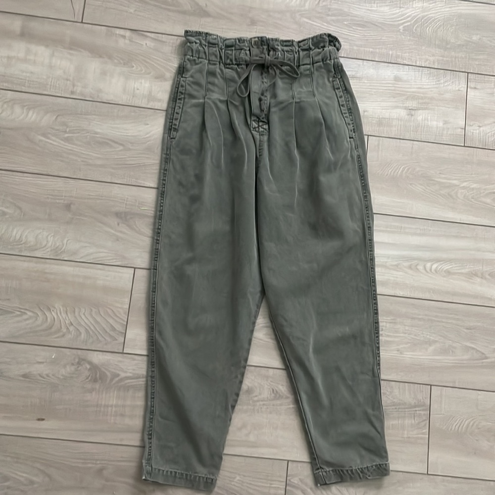 Free People Olive Straight Leg Pants - Picture 5 of 14